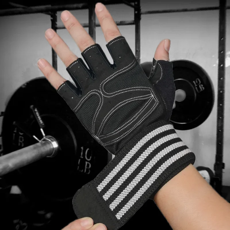Weightlifting Gloves Men Women Workout Glove Barbell Gym Fitness Gloves with Wri