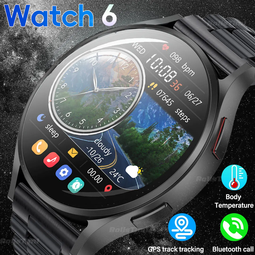 2024 New For Galaxy Watch 6 Smart Watch Men Women 1.4inch HD AMOLED Screen NFC G