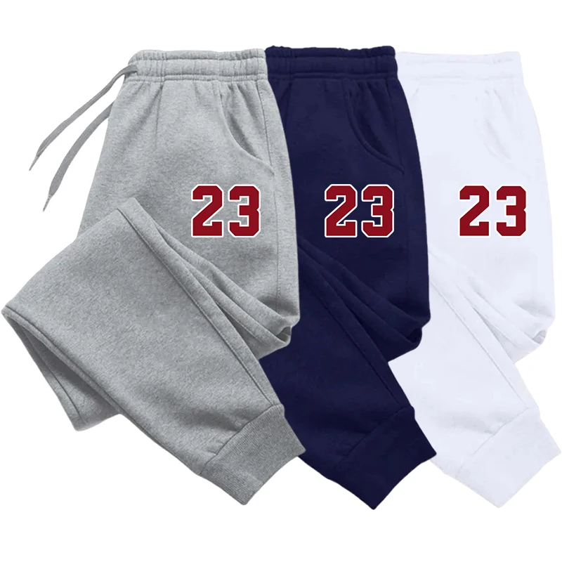 Men's Luxury Print Fleece Sweatpants Warm Jogging Pants Multiple PacksMale Outdo