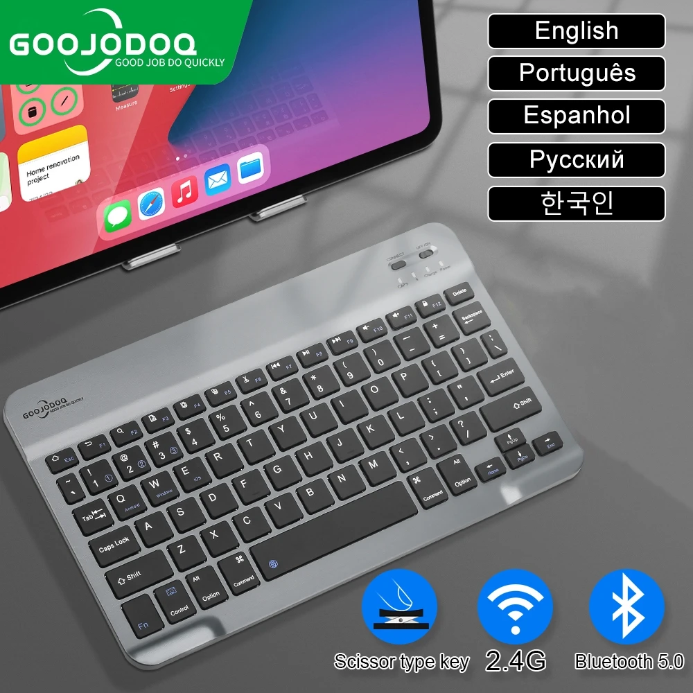Bluetooth Keyboard Mini Wireless Keyboard Rechargeable for Apple iPad iPhone Sam