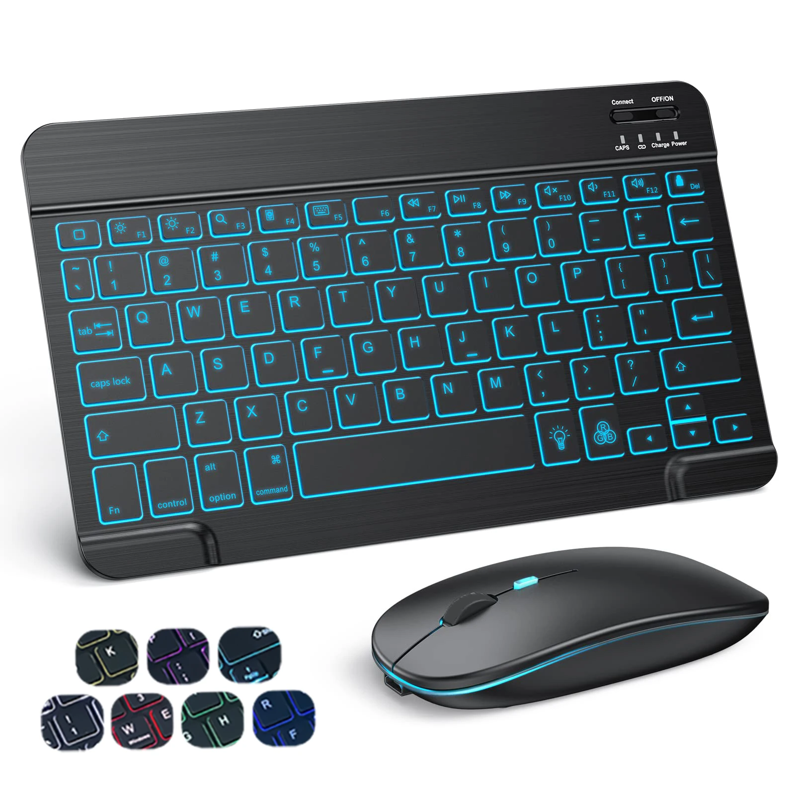 10 inch Backlit For iPad Keyboard and Mouse Backlight Bluetooth Keyboard For IOS