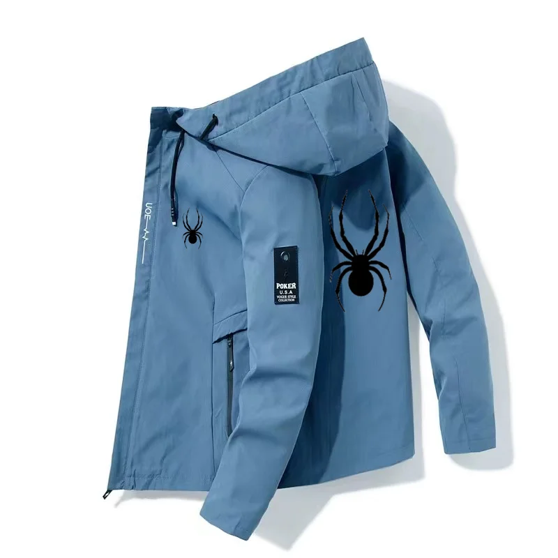 2024 New Spring and Autumn brand men's windproof zipper jacket casual high quali
