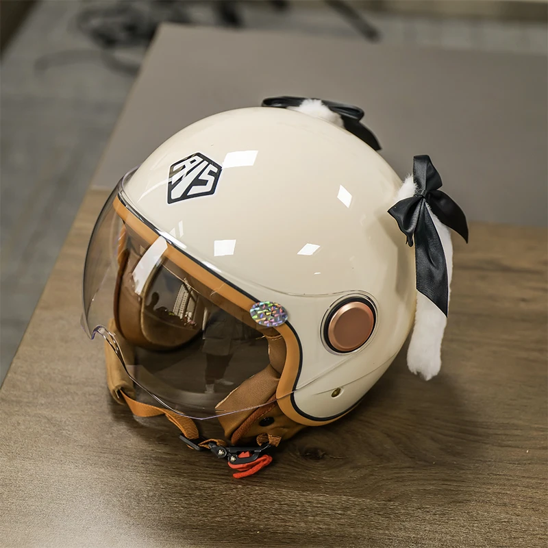 Motorcycle helmet jet Vintage helmet Open face retro 3/4 half helmet