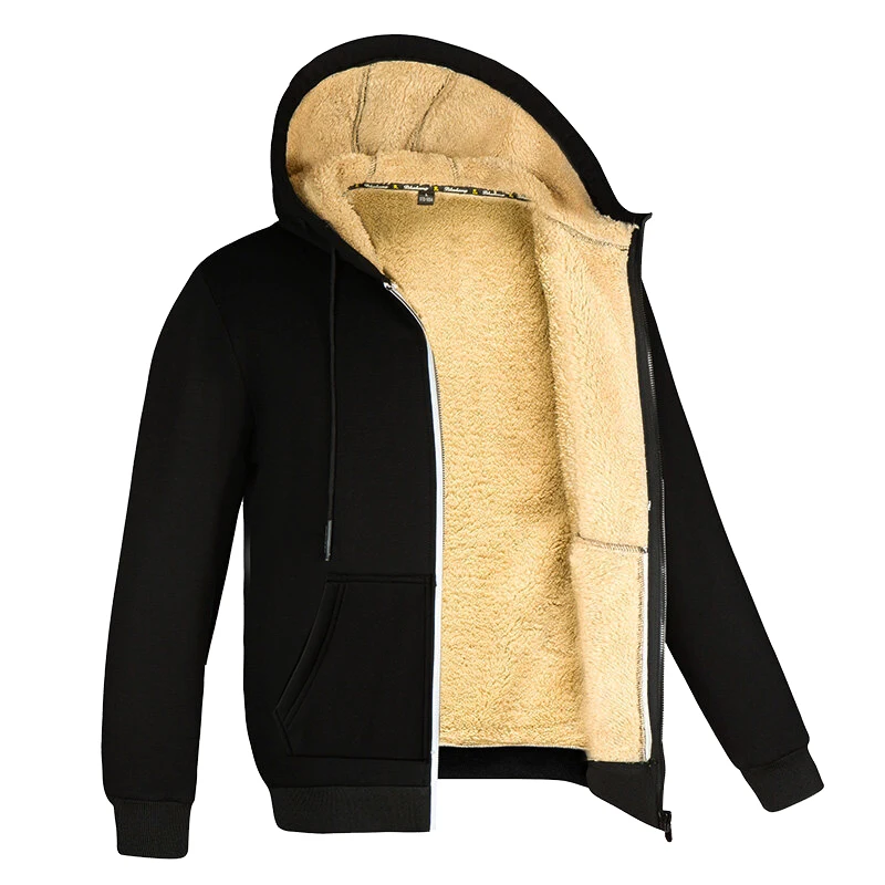 Winter Lambswool Coats Thicken Warm Jackets Long Sleeve Zipper Hoodies Casual Sp