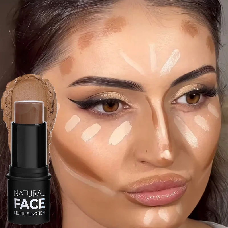 Face Brown Bronzer Contour Stick Face Foundation Makeup Pen Lasting Smooth Conto