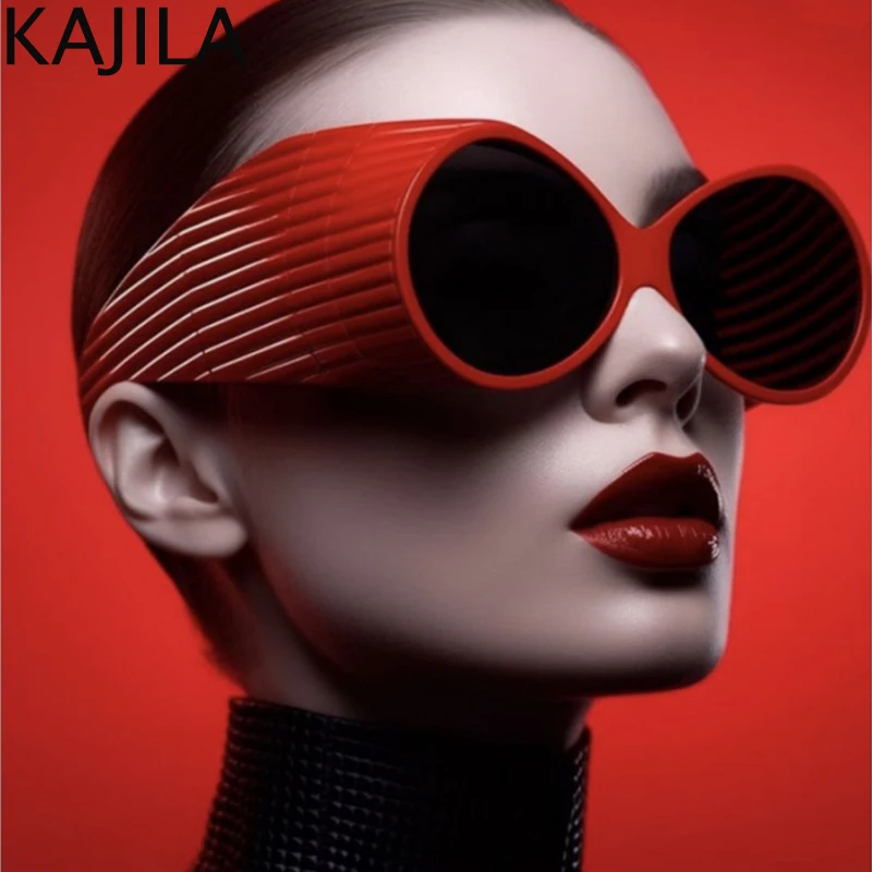 Round Steampunk Sunglasses Women Men 2024 New Fashion Oversized Punk Sun Glasses