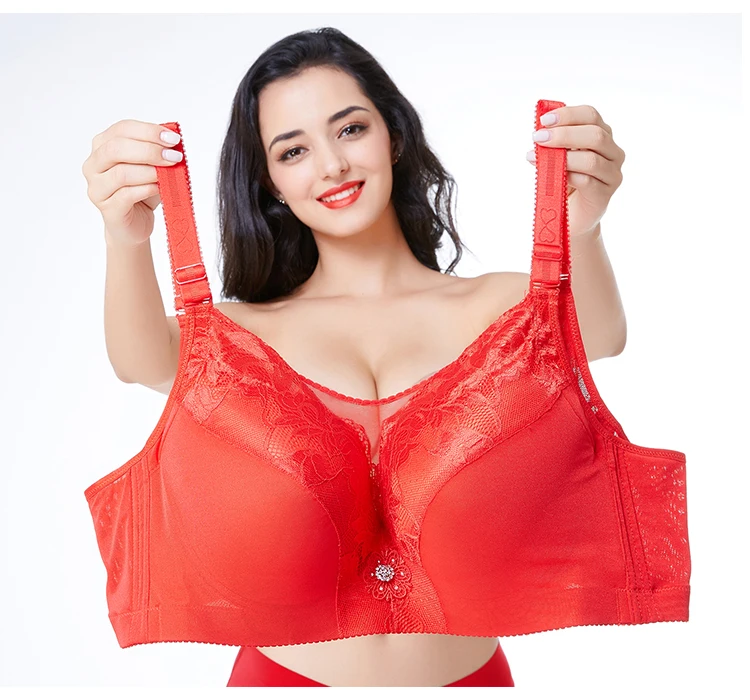 Push Up Plus Size Bra Large Cotton Underwire Brassiere Spandex Full Cup Big Size