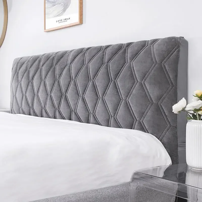 All-inclusive Super Soft Smooth Quilted Head Cover Thicken Velvet Headboard Cove