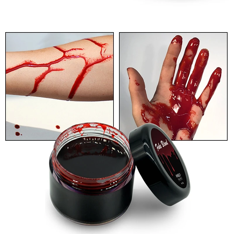 1 Bottle Body Paint Fake Blood Face Make Up Scary Halloween Wound Bruises Fake S