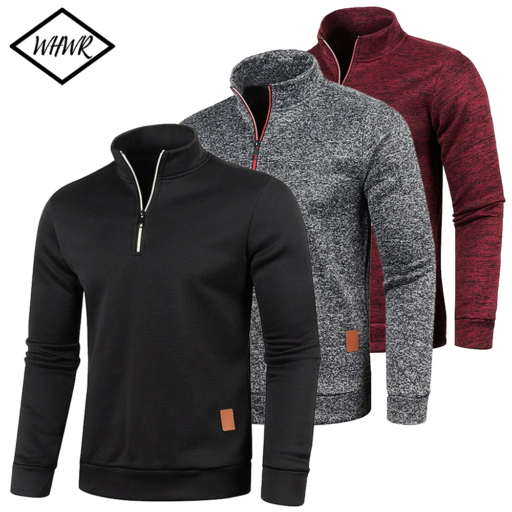 Men Sweatshirts Spring Thicker Pullover Half Zipper Pullover for Male Hoody Outd