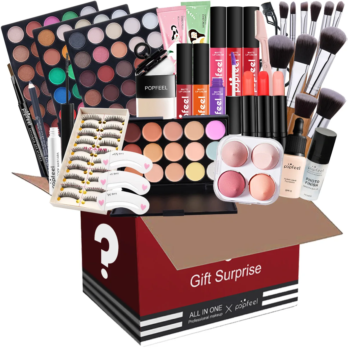 Makeup Box Set Cosmetic Gift Box Eyeshadow Eyeliner Eyebrow Pen Lipstick Lip Glo