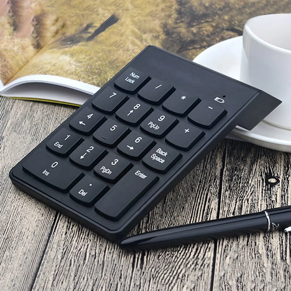 2.4G Wireless Keyboard Mini Digital Number Keypad for Accounting Finance 18 Keys