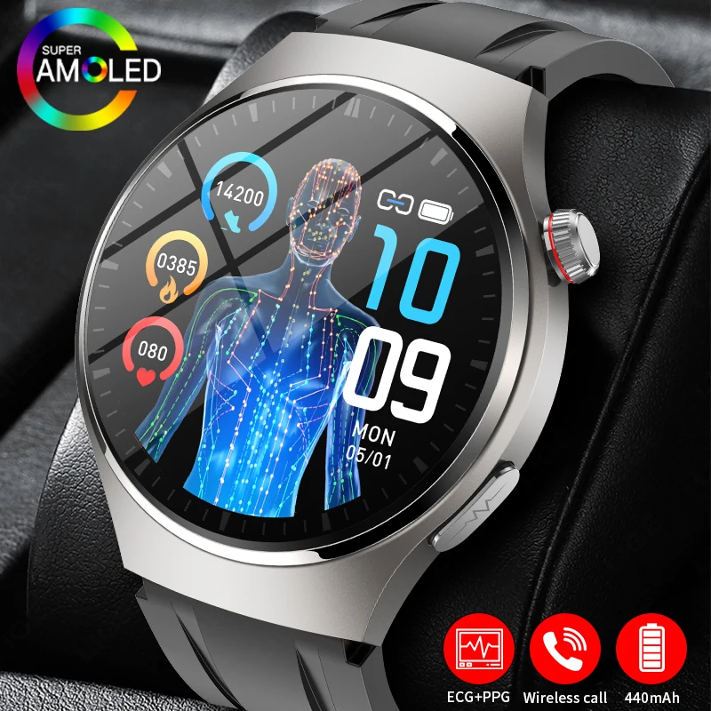 LIGE 1.43 inch 466*466 AMOLED Smart Watch ECG+PPG Health Monitor Men Watches Wat