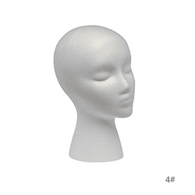 white Foam wig display prop Mannequin Wig Head Display Hat Cap Wig Holder Styrof